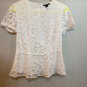 Forever 21 lace peplum top